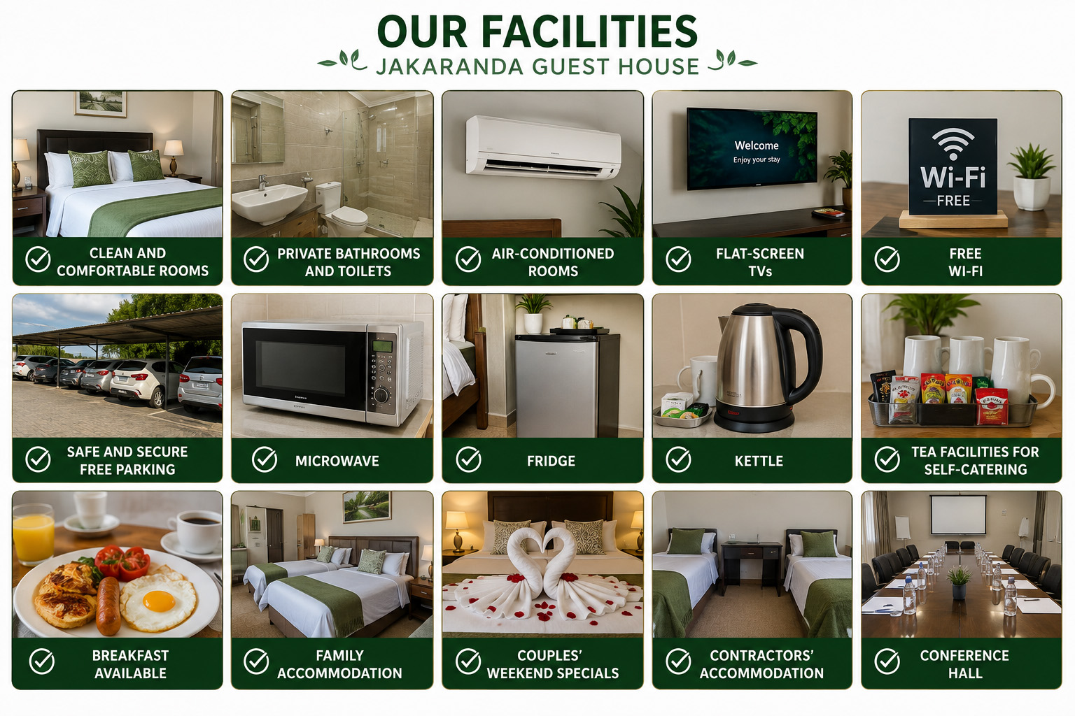 JAKARANDA GUEST HOUSE - OFFICIAL FACILITIES