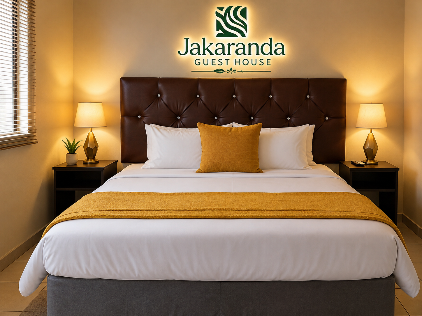 Jakaranda Guest House logo bed